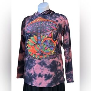 Kathmandu Imports Colorful Graphic Tie-Dye Hoodie NWT